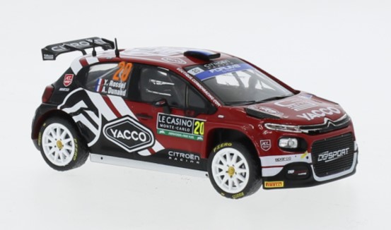 Citroen C3 Rally2 No.20 Rally Monte Carlo 2024 Rossel/Dunand - 1:43